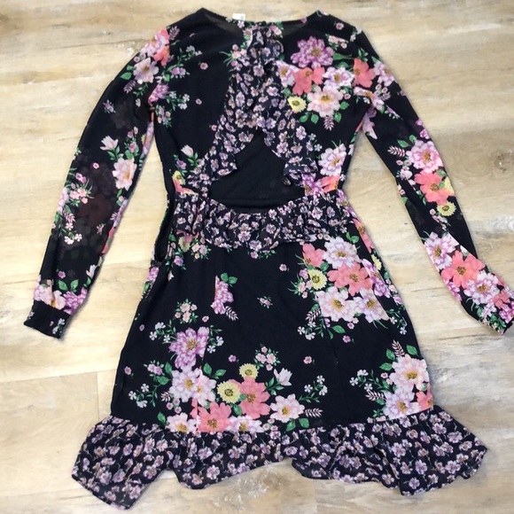 H&M Floral Long Sleeve Dress - Picture 2 of 5